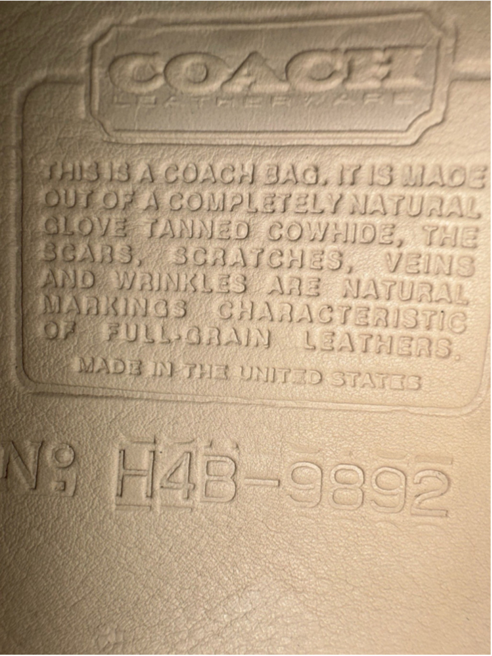Vintage Coach Christie 9892 Bone Leather USA Minimalist Crossbody Bag - Picture 15 of 16